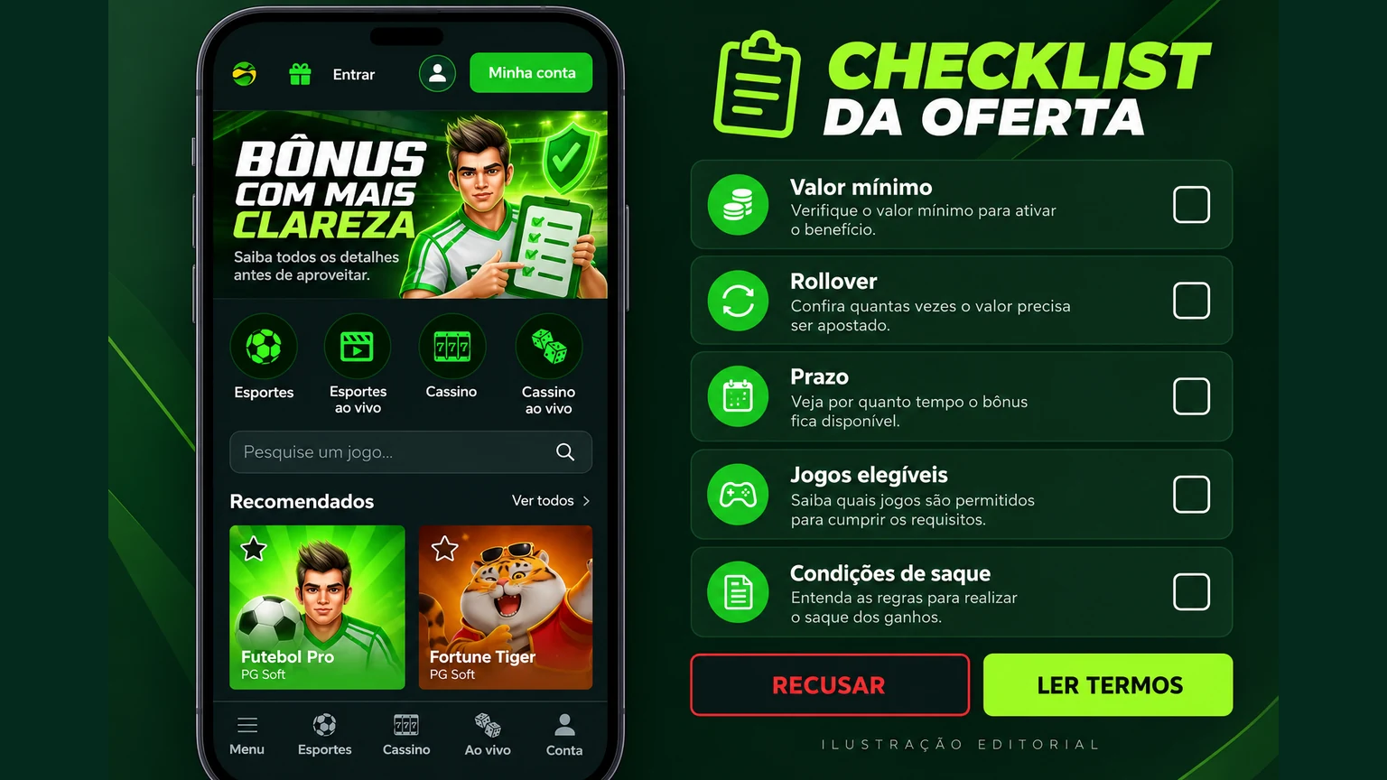 Checklist editorial para aceitar, recusar ou contestar uma promoção