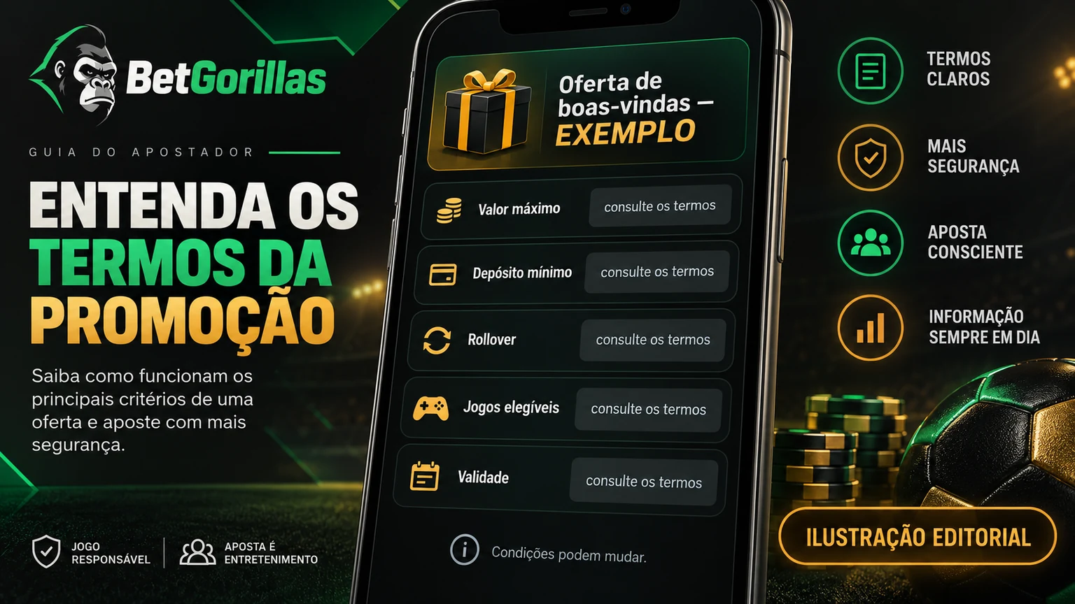 Anatomia dos campos que devem aparecer nos termos de uma promoção